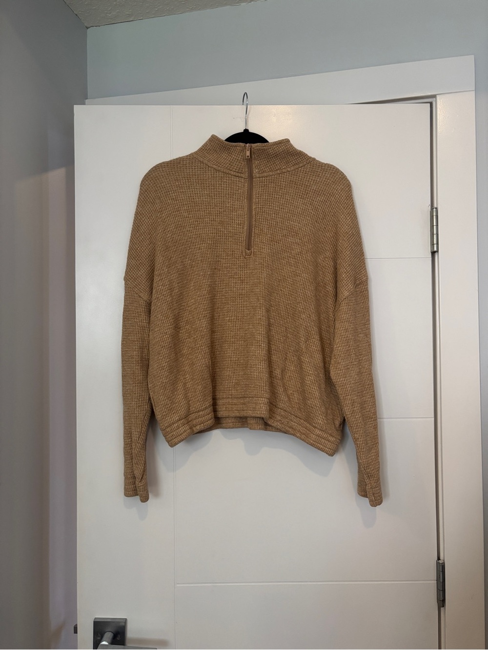 George Camel Half-Zip Turtleneck Sweater